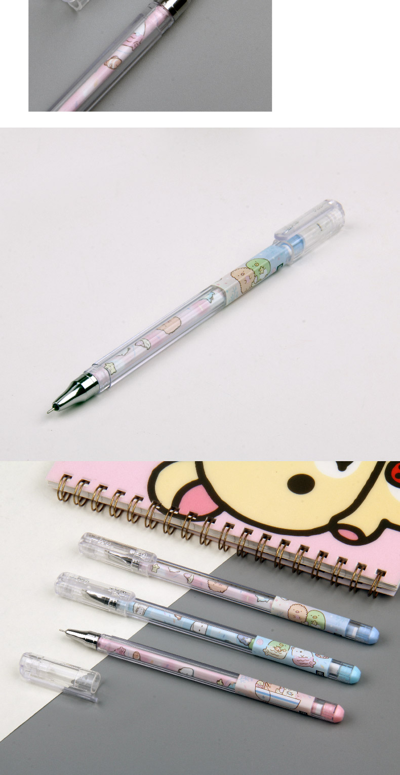 TG32033天卓 团子家族系列 中性笔，透明笔杆，萌宠团子卡通图案。(图3)